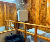 washroom glass house at bir